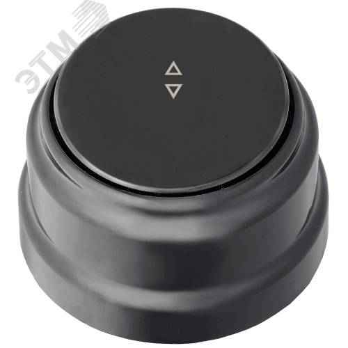 Изображение товара Одноклавишный ретро выключатель А6 10-2261 черный для открытой установки