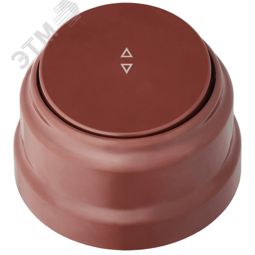 Изображение товара Ретро одноклавишный выключатель с открытой установкой А6 10-2261 коричневый