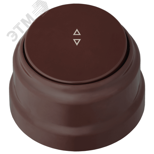 Изображение товара Ретро одноклавишный выключатель А6 10-2261 шоколад открытая установка