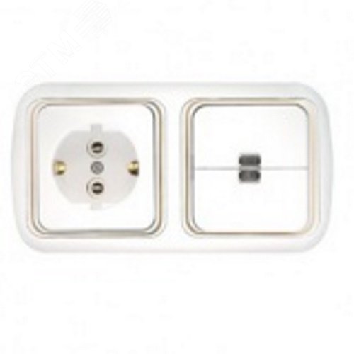 Изображение товара Беларусь блок 2-кл выкл с индик+розетка зк (шт)