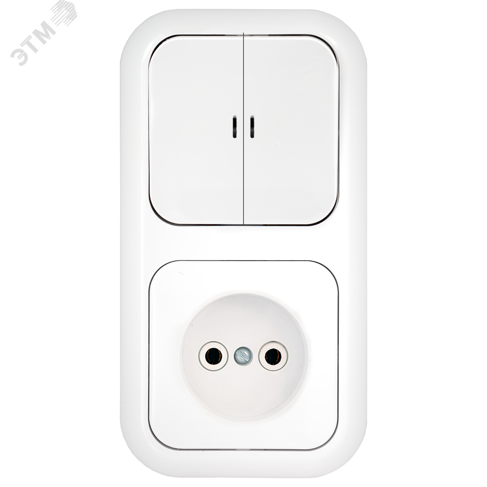 Изображение товара Беларусь Блок 2 кл выкл С индик+розетка (шт)