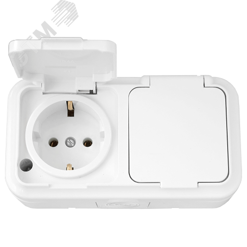 Изображение товара БелТИЗ брызгозащищенная двойная наружная розетка IP54 для улицы и помещений