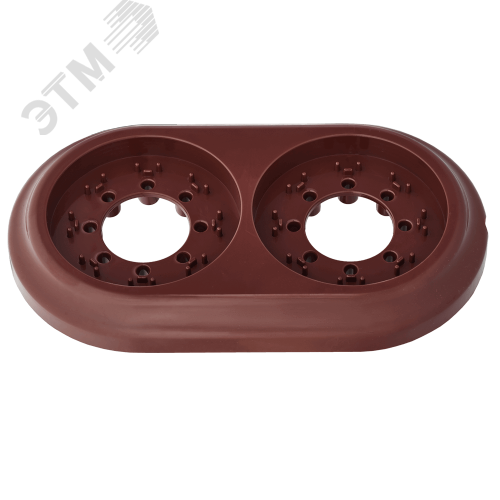 Изображение товара Ретро двухместная рамка ЮЛИГ.735212.471 коричневая деревянная декорация