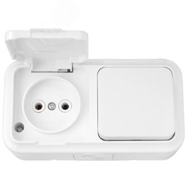 Изображение товара Беларусь блок нар IP44 1-1-кл выкл + розетка - влагозащищенный монтажный блок