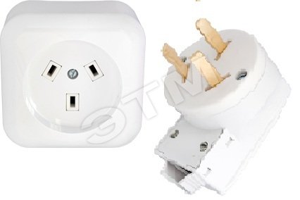 Изображение товара Разъем рш/вш для электроплит наружный 3-контактный 250В