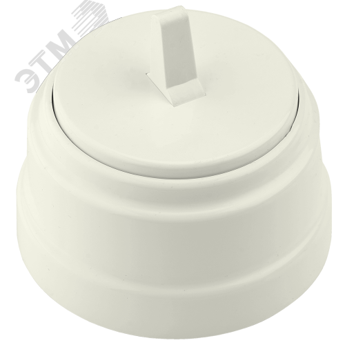 Изображение товара Ретро выключатель одноклавишный открытой установки тумблерный А1 10-2203 бежевый (шт)