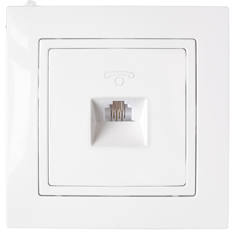 Изображение товара Беларусь Розетка телефонная скрытая пластиковая серия Уют IP20