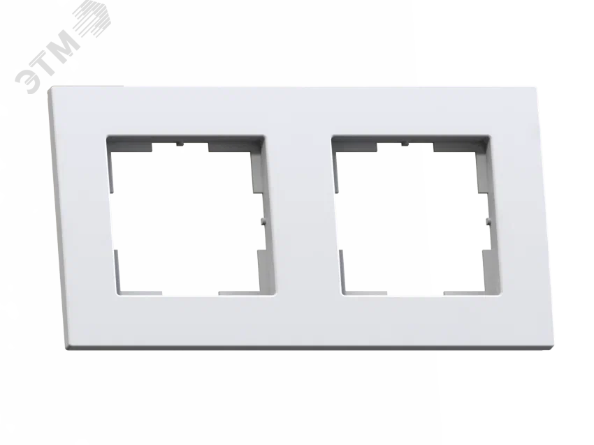 Изображение товара Двухместная рамка Аксиома МРФИ11.15.00.00 белая для монтажа механизмов