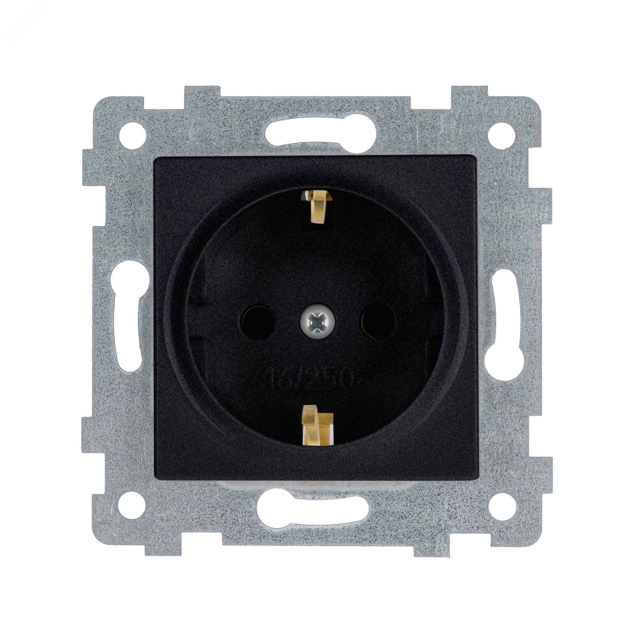 Изображение товара Аксиома Механизм розетки одноместной с з/к и шторкой скрытой установки РС16-454 Антрацит (шт)