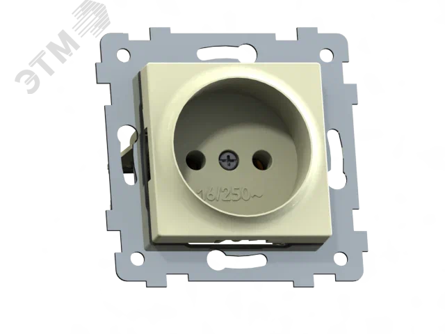 Изображение товара Аксиома Механизм розетки одноместной скрытой установки РС16-452 слоновая кость