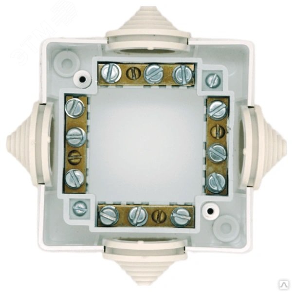 IP44КоробкаответвительнаяоткрытойустановкиКОА-001сконтактнойгруппой78х78х42,белая