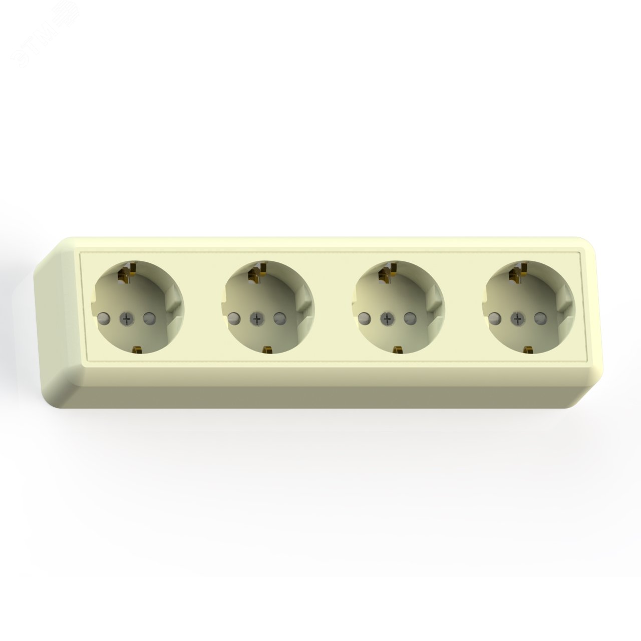 Изображение товара ОПТИМА Розетка открытой установки 4 поста с заземлением 16А