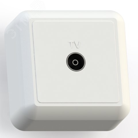 Изображение товара ОПТИМА Розетка телевизионная открытой установки оконечная, РТА-Э, белая (шт)