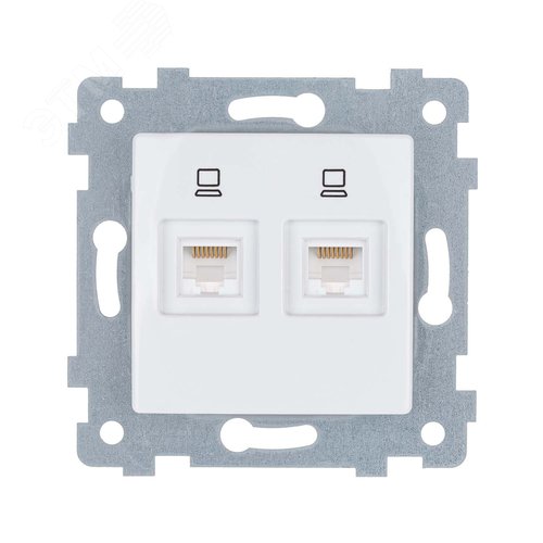 Изображение товара Мария Механизм розетки низковольтной ПК/ПК 2 гнезда скр.уст. РК2-471 белый (шт)