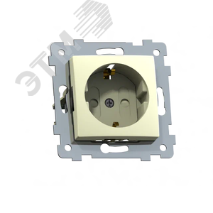 Изображение товара Мария Механизм розетки одноместной с заземл контактом со шторкой скрытой установки РС16-446, слоновая кость (шт)