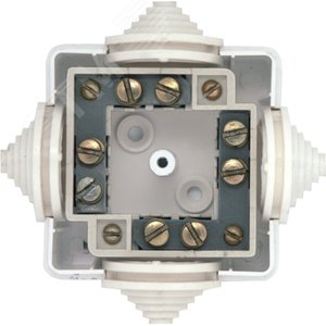 IP44 Коробка ответвительная открытой установки КОА-002 с контактной группой 60х60х42, белая