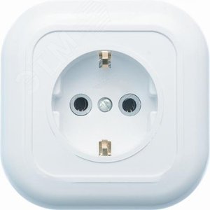 Изображение товара Валентина Розетка 1 пост скрытая с заземлением белый РС16-635 (шт)