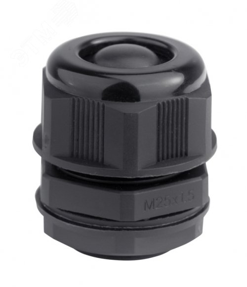 Изображение товара Кабельный ввод IP68 M40 с мембраной черный для кабеля d.22-32mm (шт)