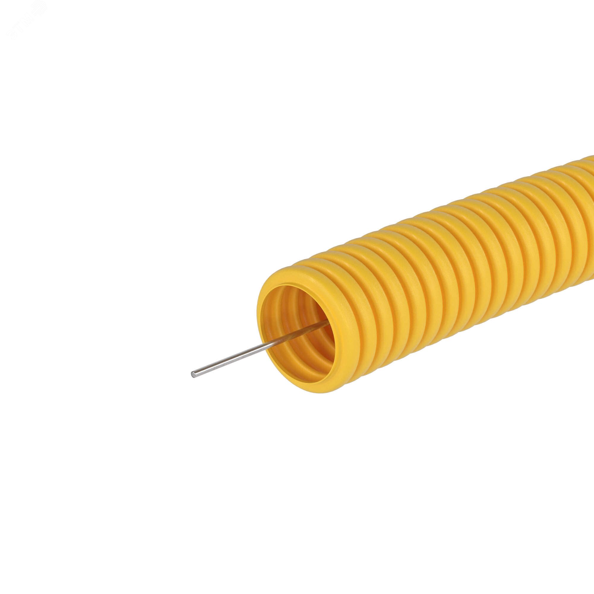 Труба ПВХ гибкая гофр. д.20мм, лёгкая с протяжкой,100м, цвет желтый 91920Y DKC - превью 3