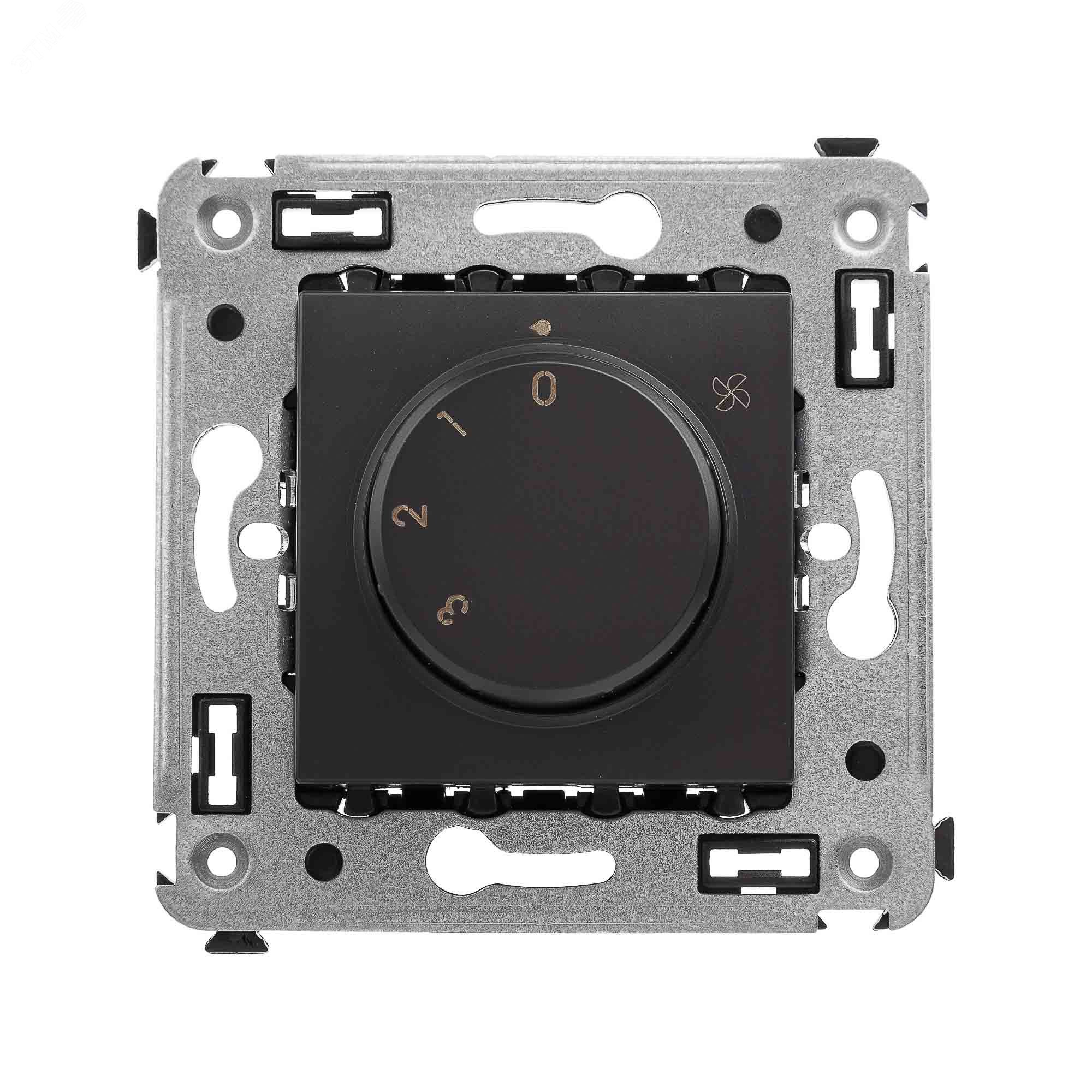 Изображение товара Avanti Механизм управления вентиляторами в стену, , Черный матовый (шт)