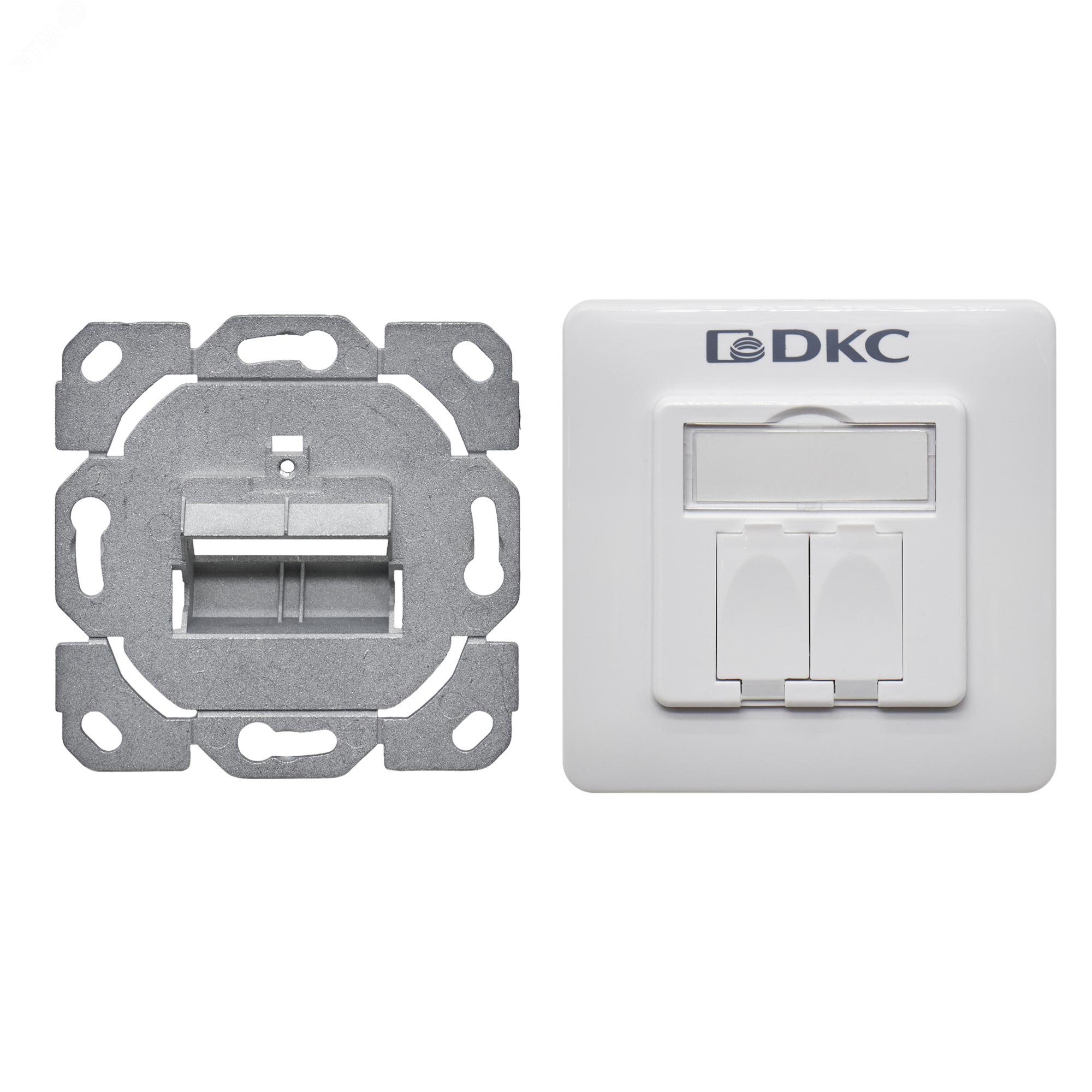 Изображение товара Адаптер настенный для модулей Keystone 2 порта белый DKC RNW1W