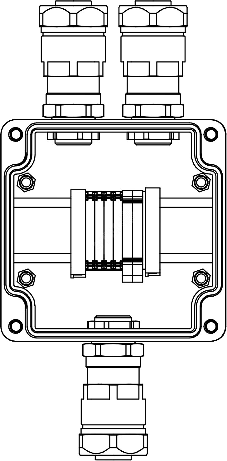 Изображение товара Взрывозащищенная клеммная коробка из полиэстера DKC TBE-P-03 IP66 для опасных зон