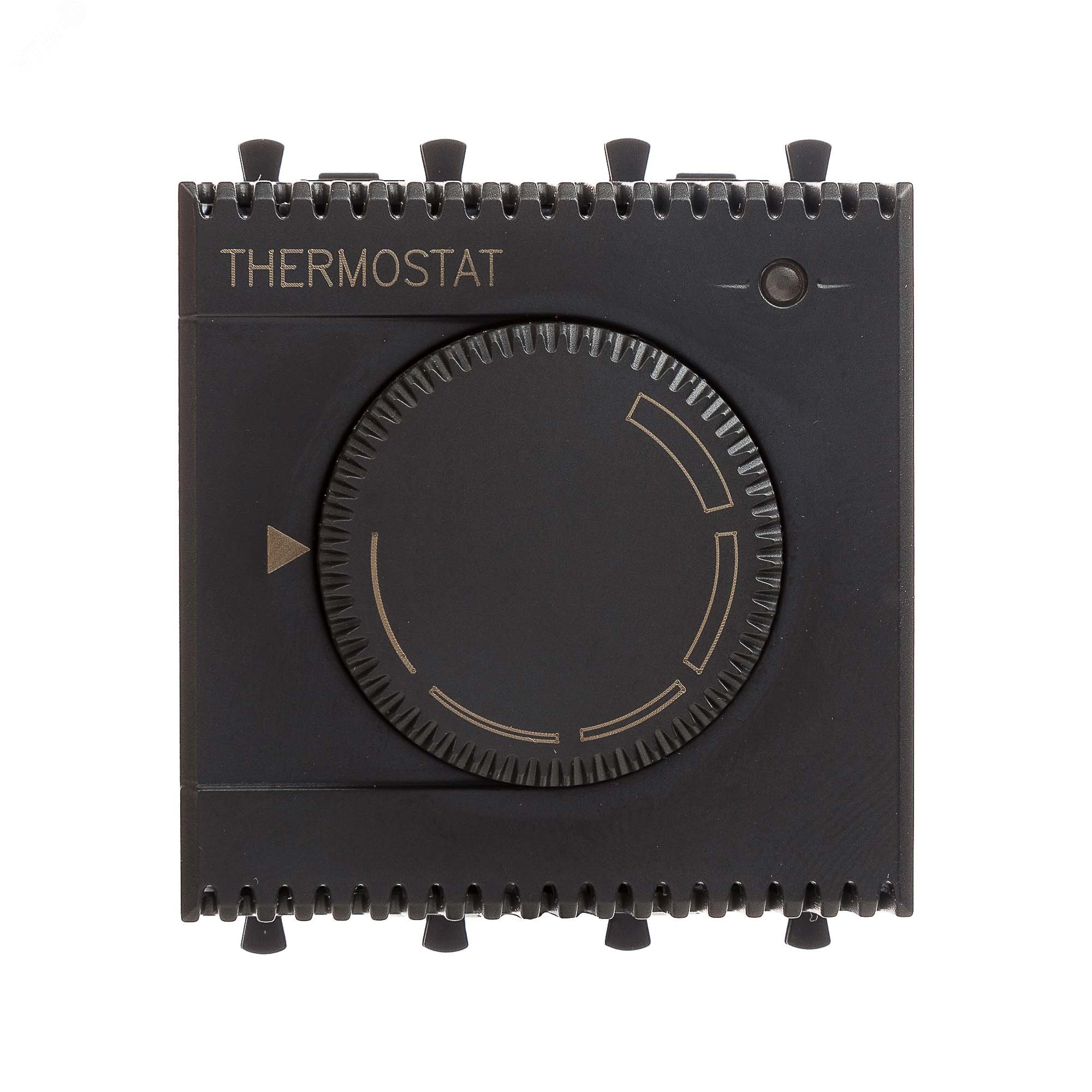 Avanti Термостат модульный для теплых полов, , Черный матовый, 2 модуля 4412162 DKC - превью