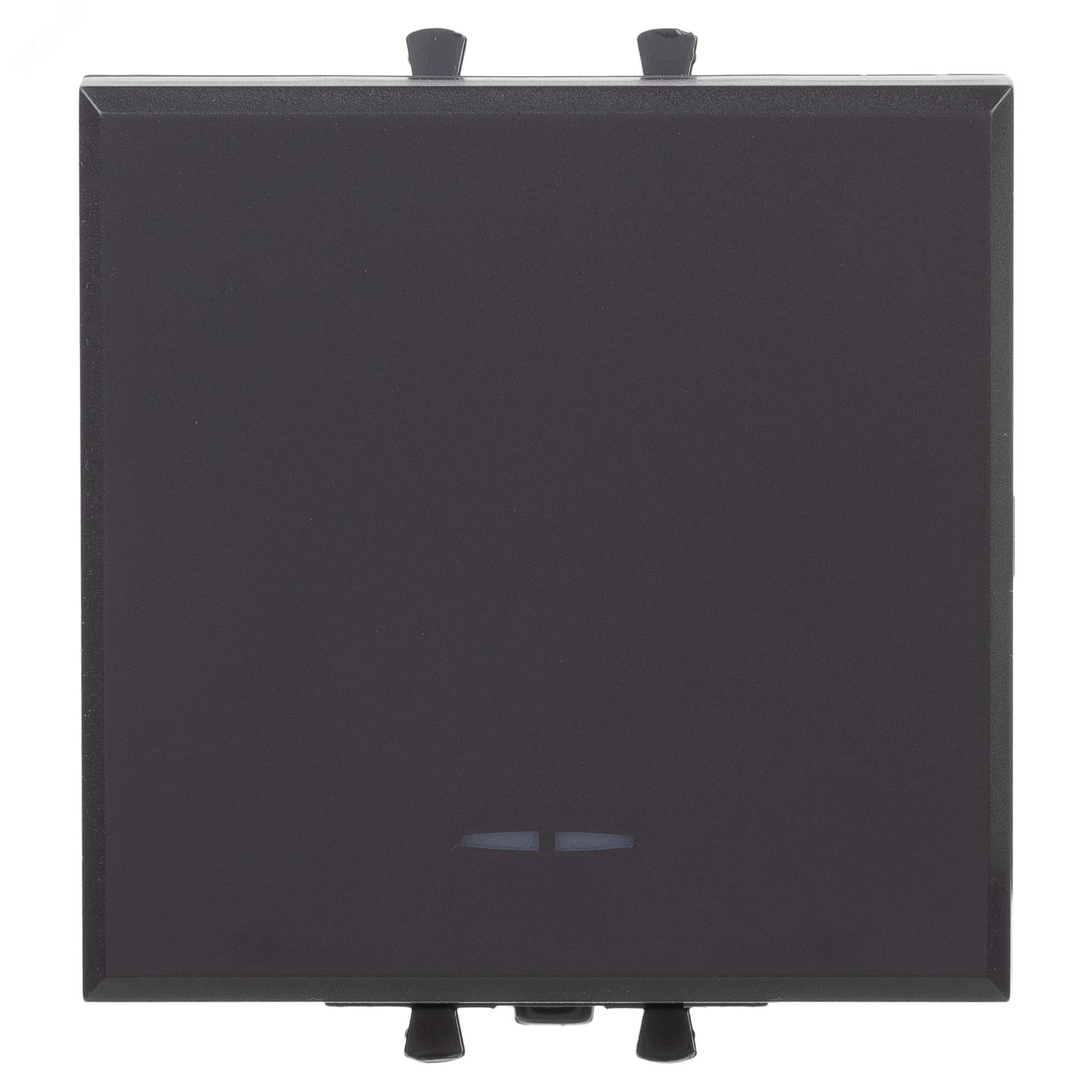 Изображение товара Avanti Переключатель одноклавишный модульный Черный матовый