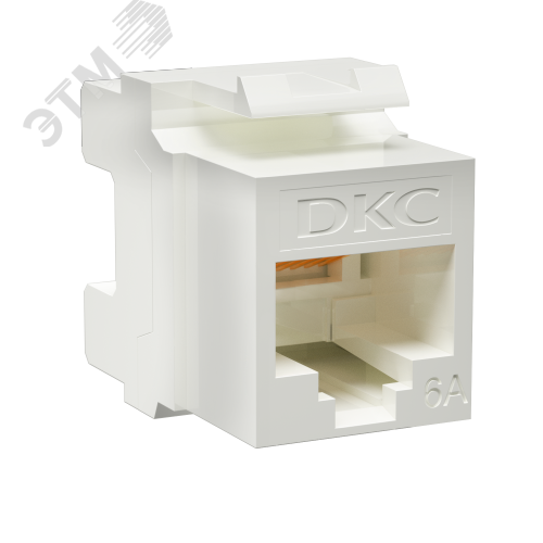 Изображение товара Модуль Keystone RJ45 CAT6А неэкр180 градусов белый (шт)
