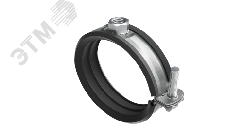 Изображение товара Хомут быстрой фиксации с изоляцией и гайкой М8 для труб 2 дюйма