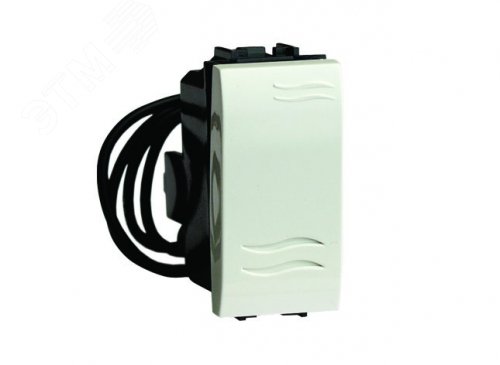 BRAVA Выключатель типа кнопка с подсветкой белый 1 модуль 76021BL DKC - превью 2