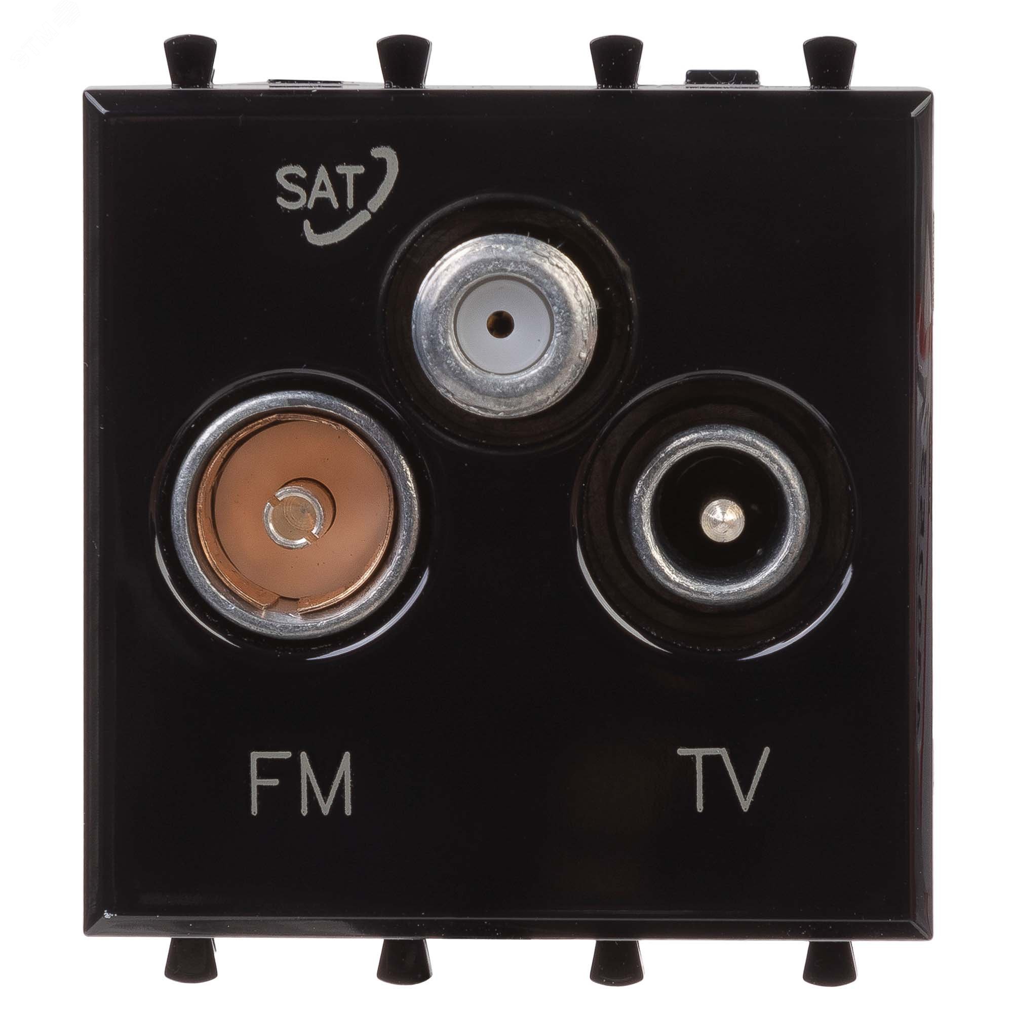 Avanti TV-FM-SAT ''Черный квадрат'', 16A, 2 модульный 4402532 DKC - превью 2