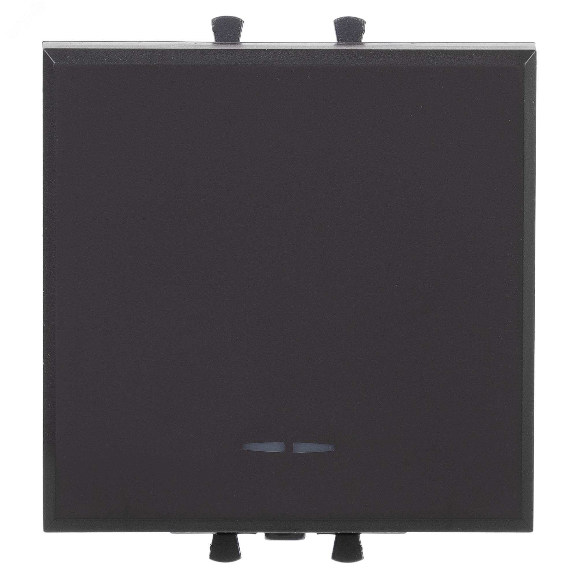 Avanti Выключатель одноклавишный модульный, , Черный матовый, 2 модуля 4412102 DKC - превью