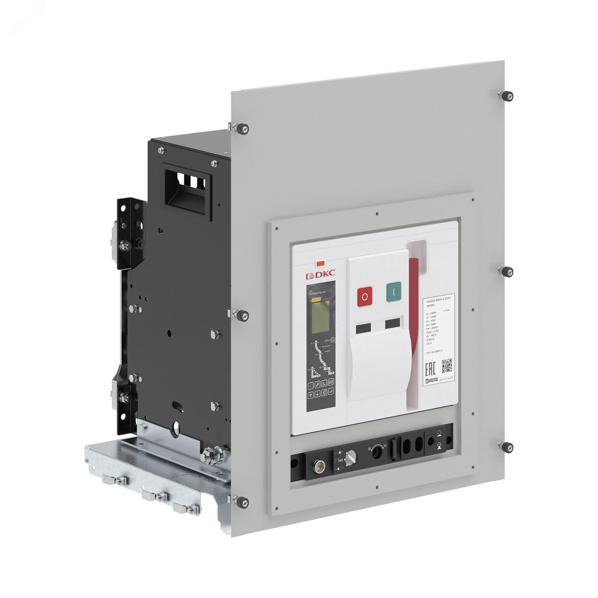 Изображение товара Комплект внутренний вертикальный 3п YON AGS-N выкатной, для шкафов 600х600 мм