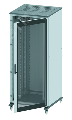 Шкаф напольный 47U 600х800мм передняя дверь стекло/задняя глухая дверь крыша укомплектована вводом и заглушками R5IT4768GS DKC - превью 2