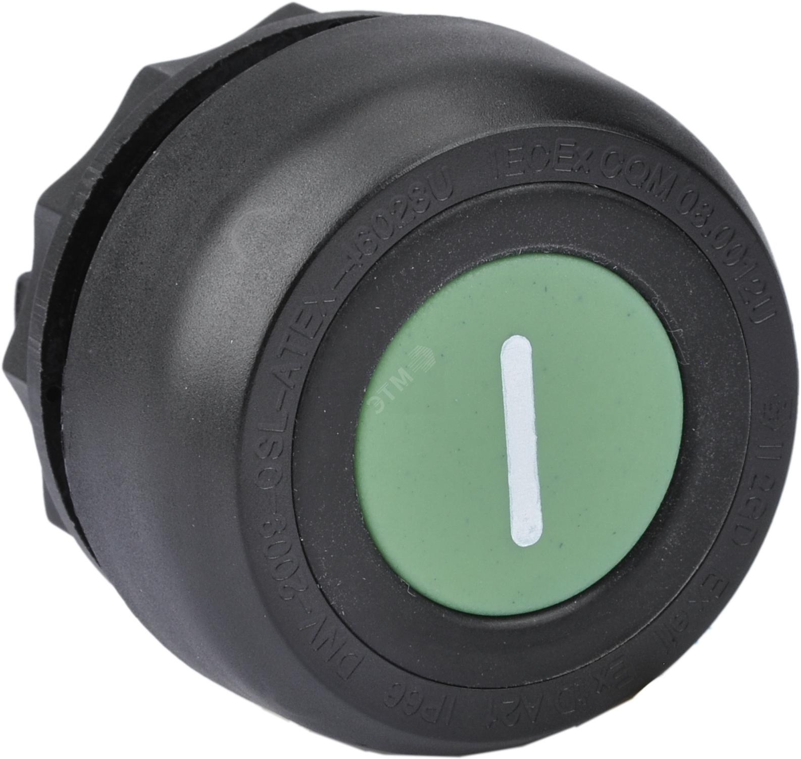 Изображение товара Взрывозащищенная насадка-кнопка зеленая для промышленных систем