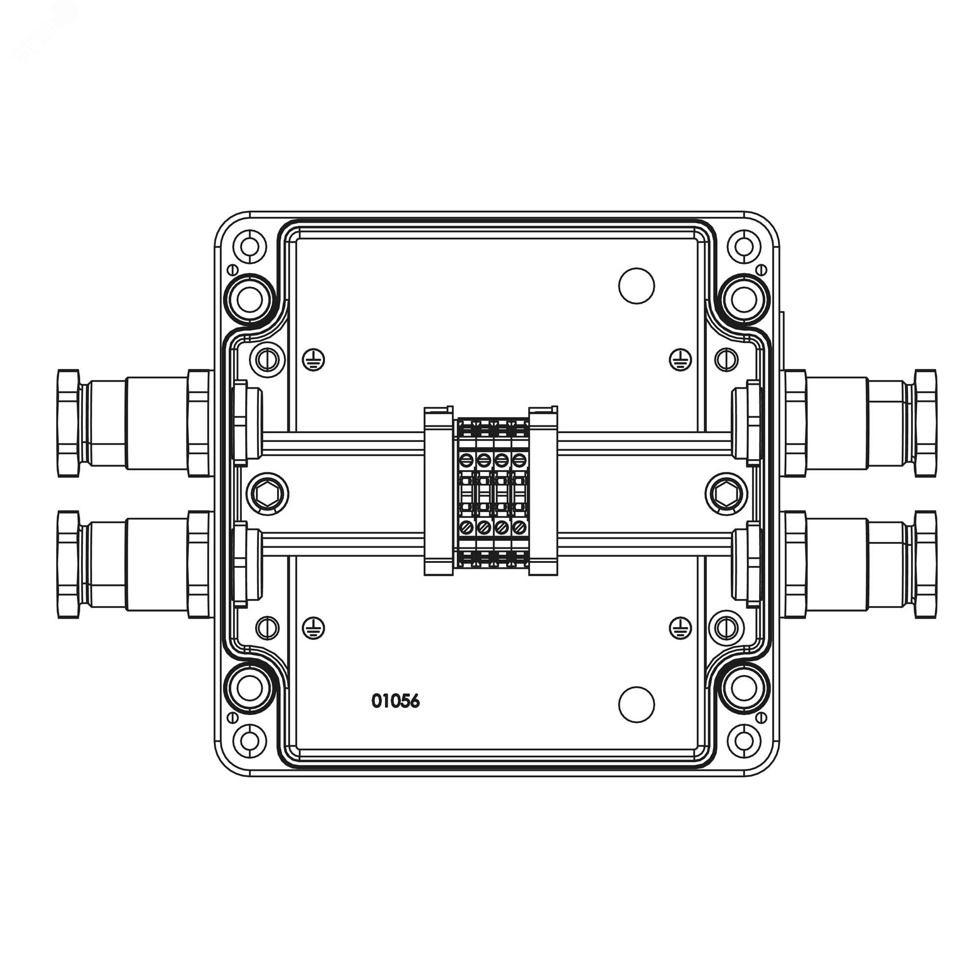 Изображение товара Взрывозащищенная клеммная коробка из алюминия DKC TBE-A-17-IP66
