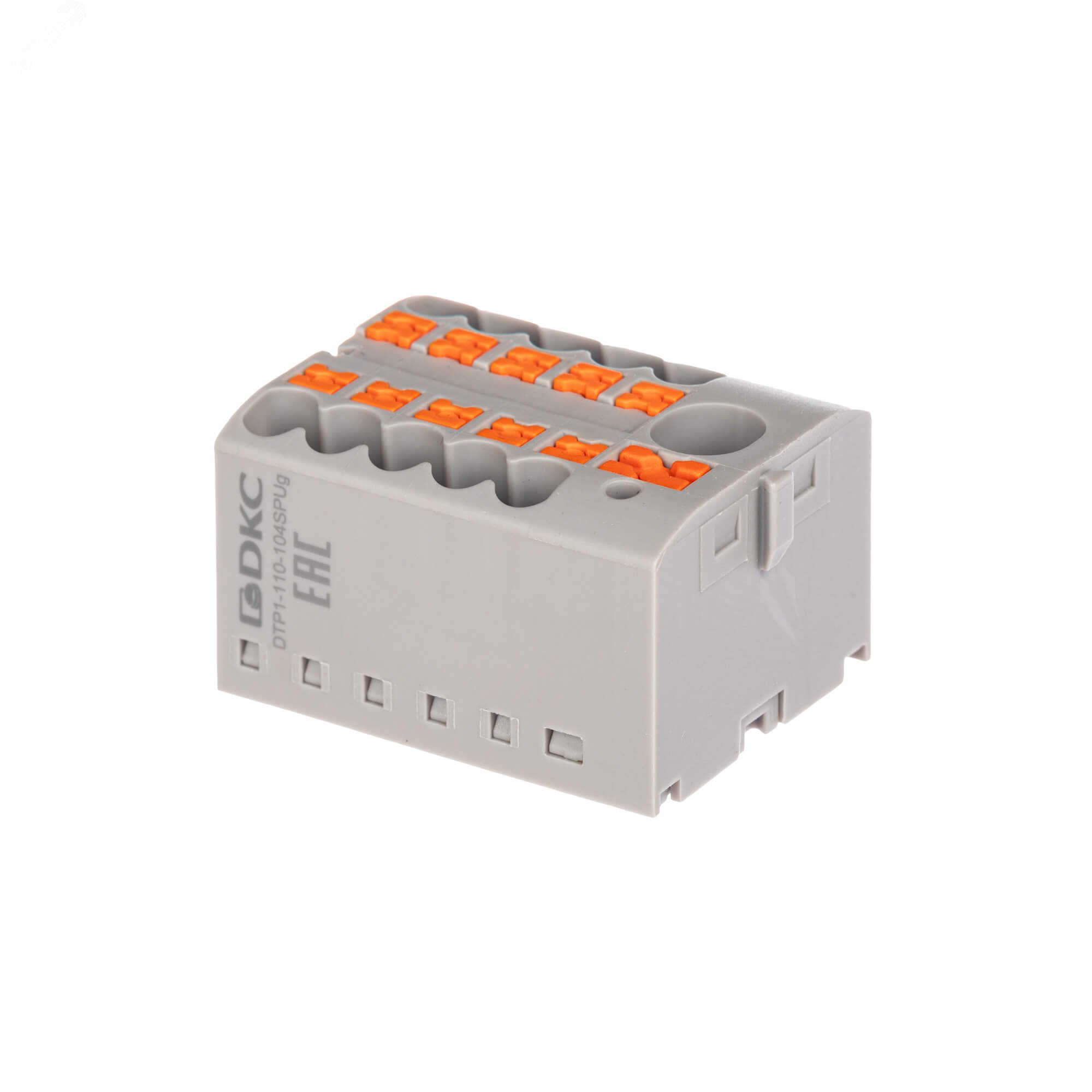 Изображение товара Распределительный блок с push-in зажимом для DIN-рейки 10 точек 2,5 кв.мм DKC