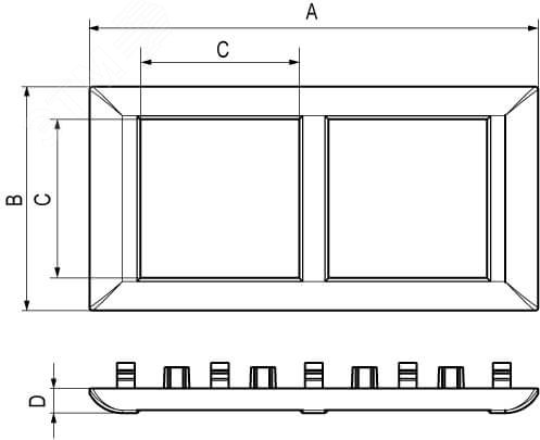 Avanti Рамка-суппорт белая для In-liner Front, 4 модульная артикул ...