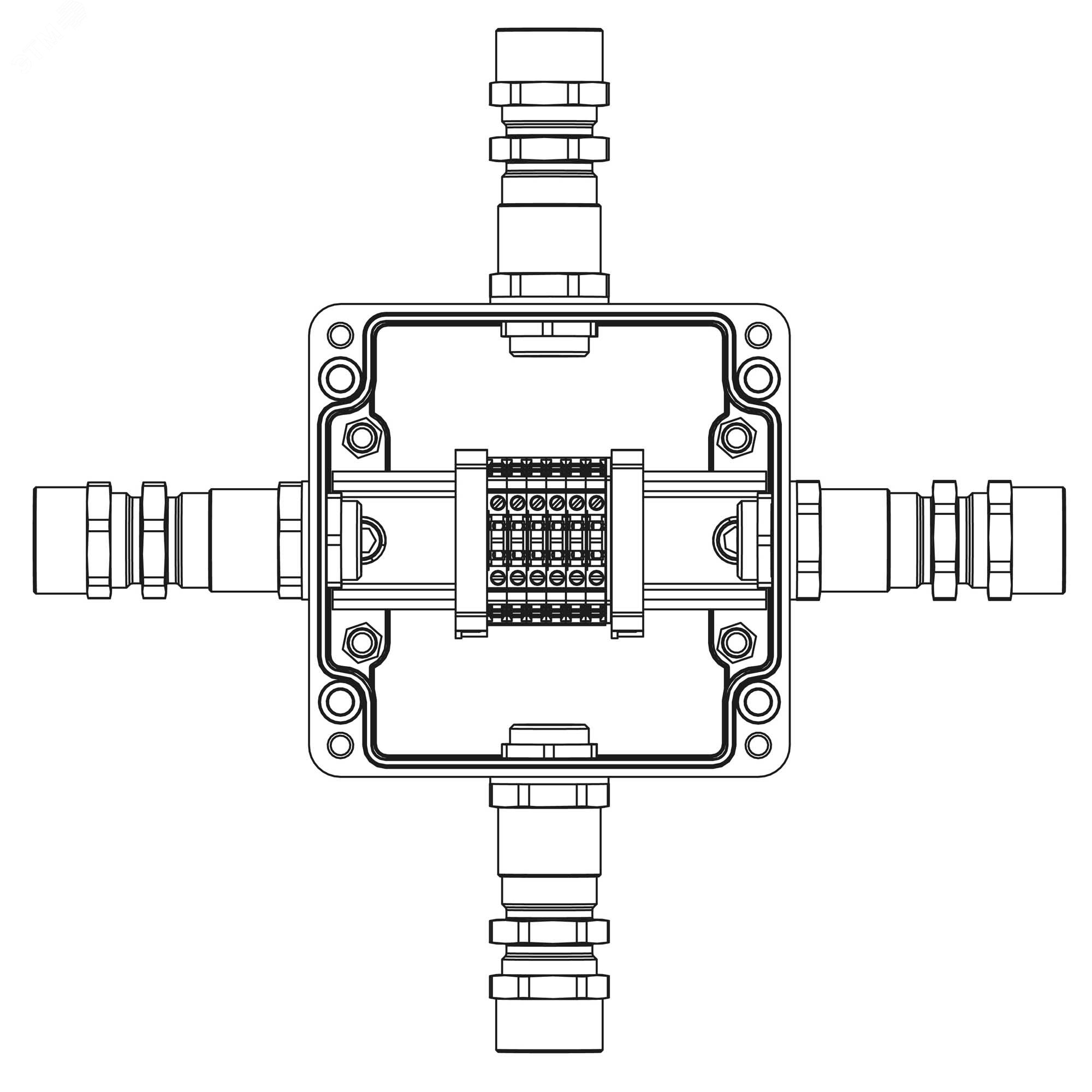 Изображение товара Взрывозащищенная клеммная коробка из полиэстера TBE-P серия DKC IP66