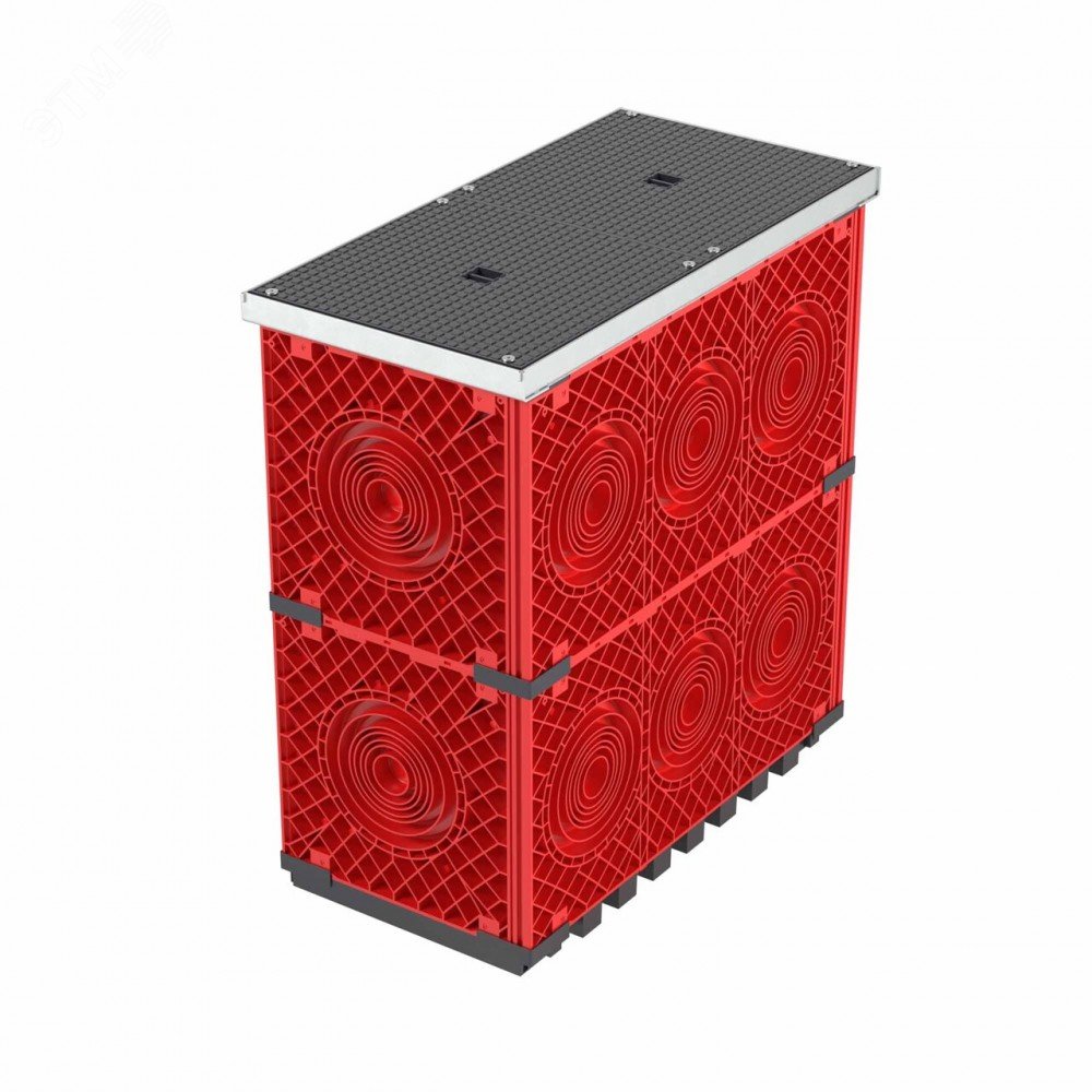 Колодец пластиковый для кабельной канализации с крышками 750х375х750 ...