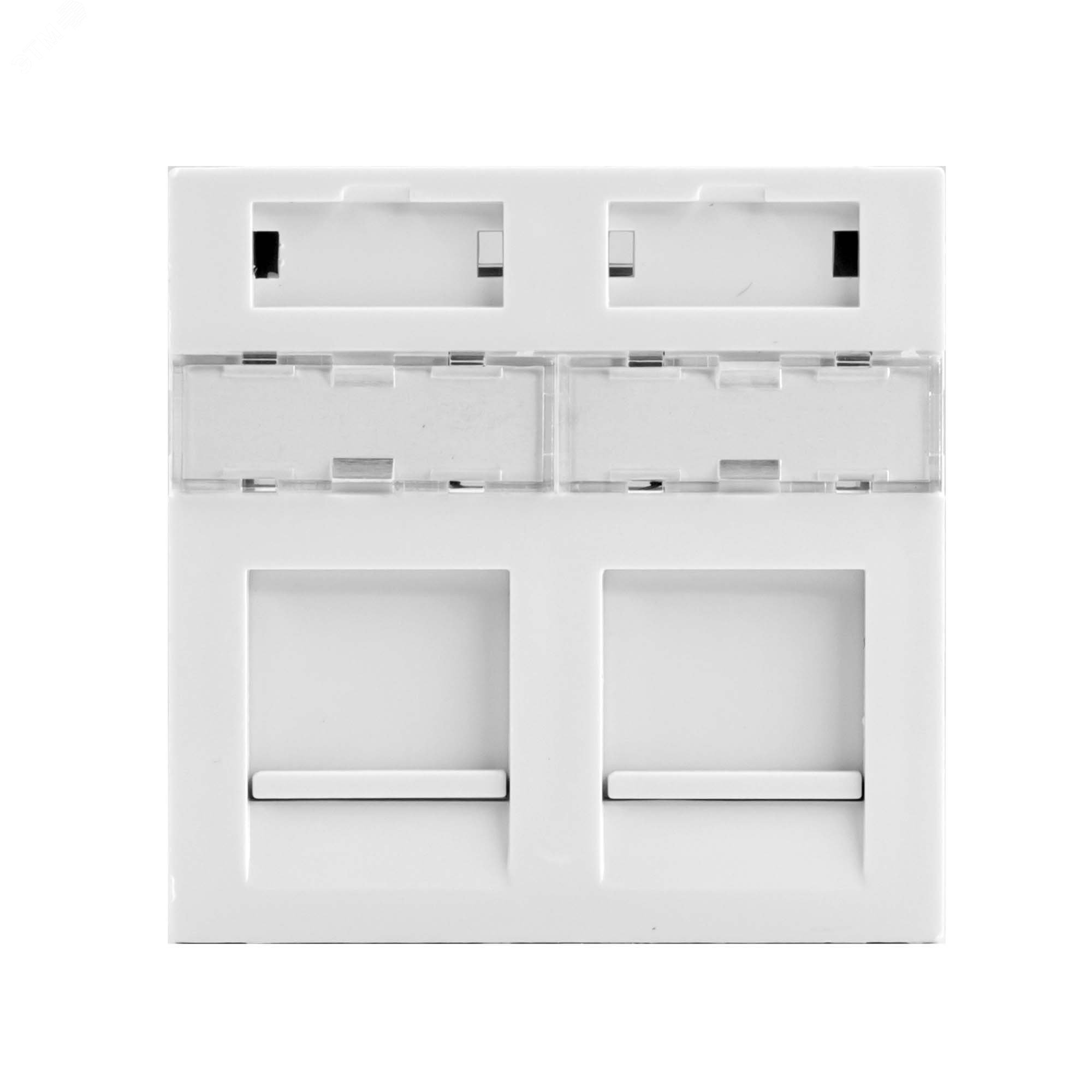 Изображение товара Вставка 45x45 для 2 модулей Keystone белая для лицевых панелей
