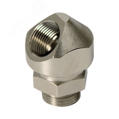 Изображение товара Поворотный адаптер 45 градусов M32x1,5 IP68/IP67 никелированная латунь