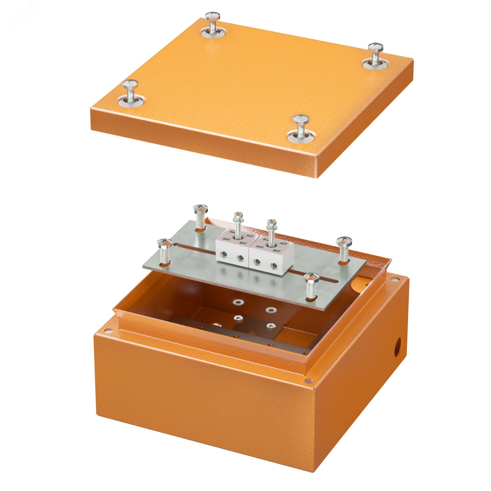 Коробка стальная FS с гладкими стенками и клеммниками  IP66 150х150х80мм 4р  450V 6A  4мм.кв. FSB30404 DKC - превью 2