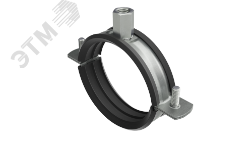 Изображение товара Хомут для труб средних нагрузок с изоляцией и гайкой М8 33,5 мм серый DKC