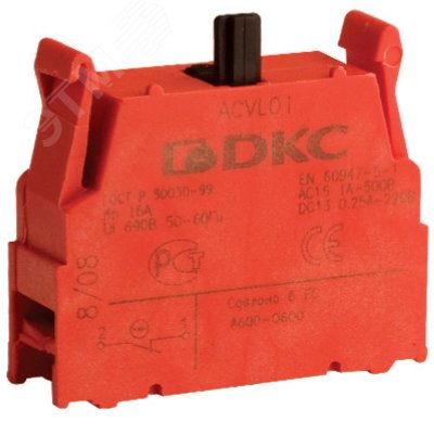 Блок контактный 1НО с клеммными зажимами под винт ACVL02 DKC