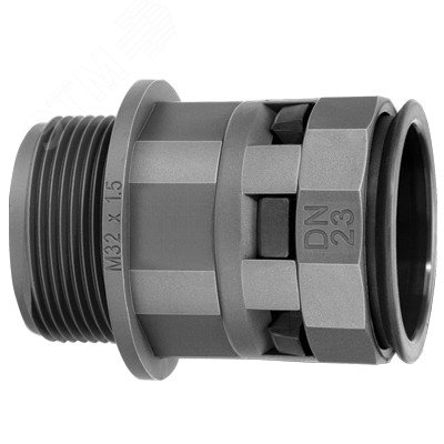 Изображение товара Муфта труба-коробка DN 29 мм М40х1.5 полиамид черная IP65/IP67