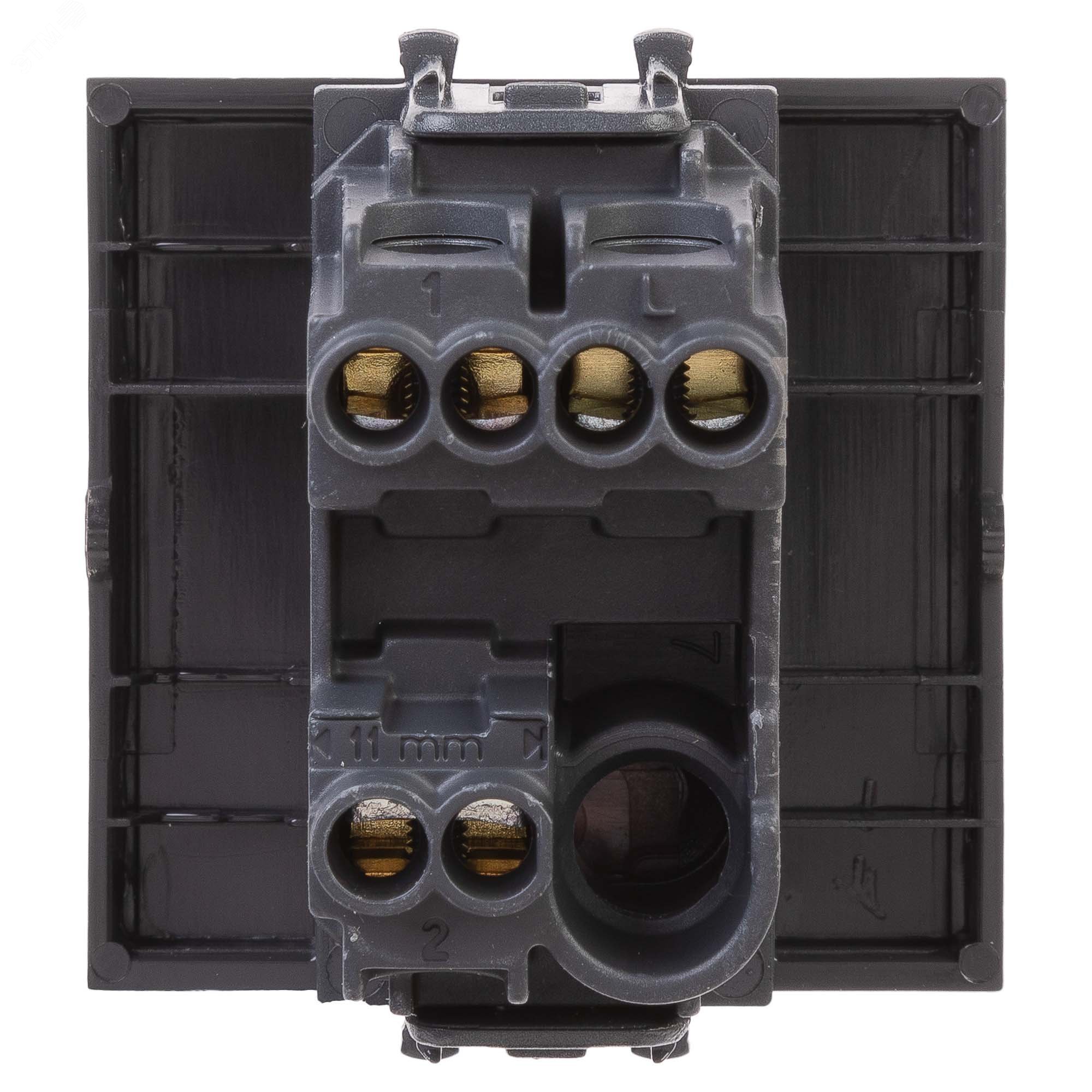 Avanti Переключатель одноклавишный модульный, , Черный матовый, 2 модуля 4412112 DKC - превью 3