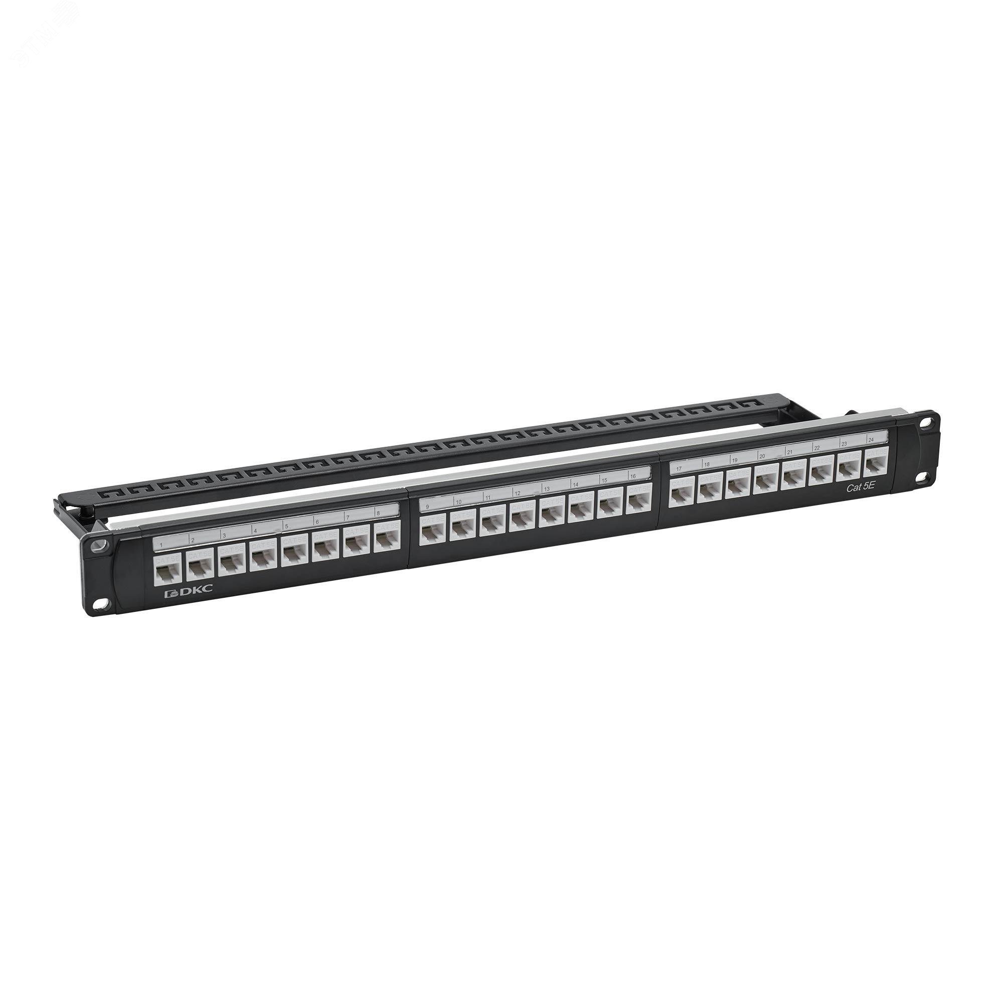 Изображение товара Патч-панель 19'', 1U, CAT5E, 24 модуля RJ45 без экранирования