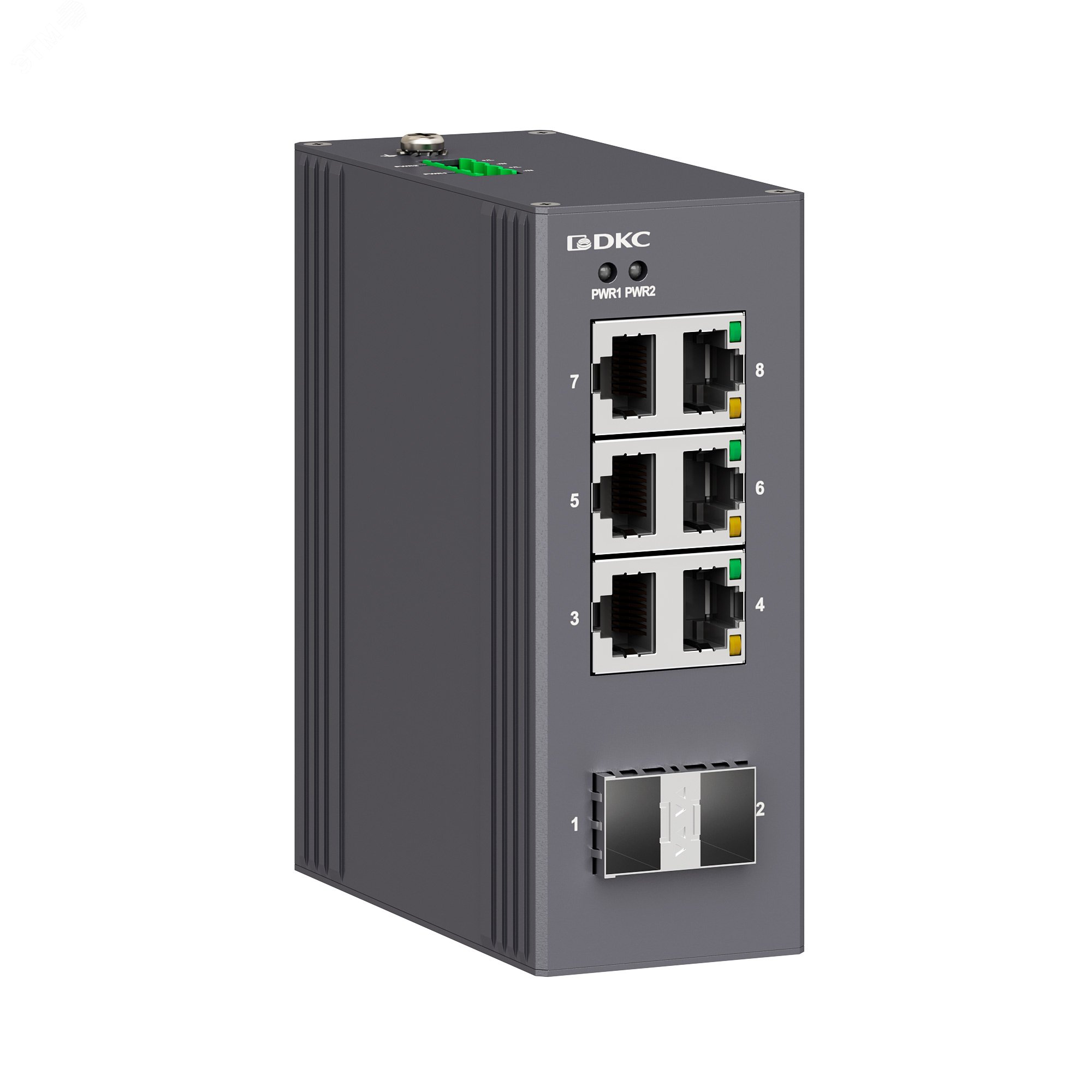 Изображение товара Промышленный неуправляемый коммутатор 8 портов SFP RJ45 питание 12-48В